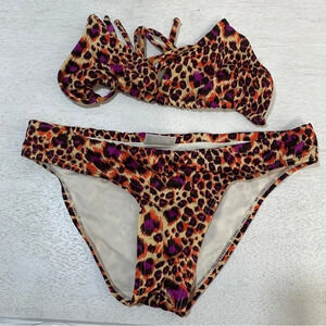 Onda de Mar Leopard print bikini XS